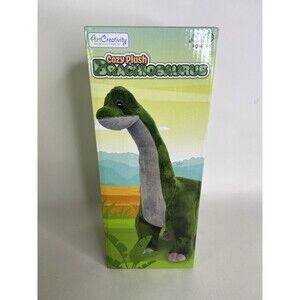 ArtCreativity Brachiosaurus Dinosaur Green Gray Plush Toy Stuffed Animal NEW